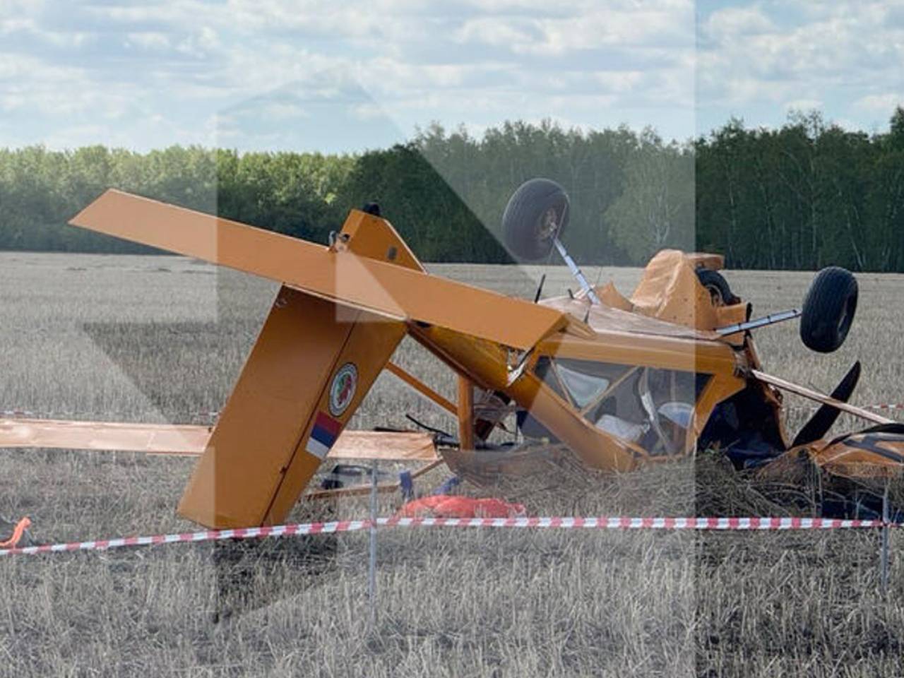 Опубликованы первые кадры с места крушения самолета в российском регионе