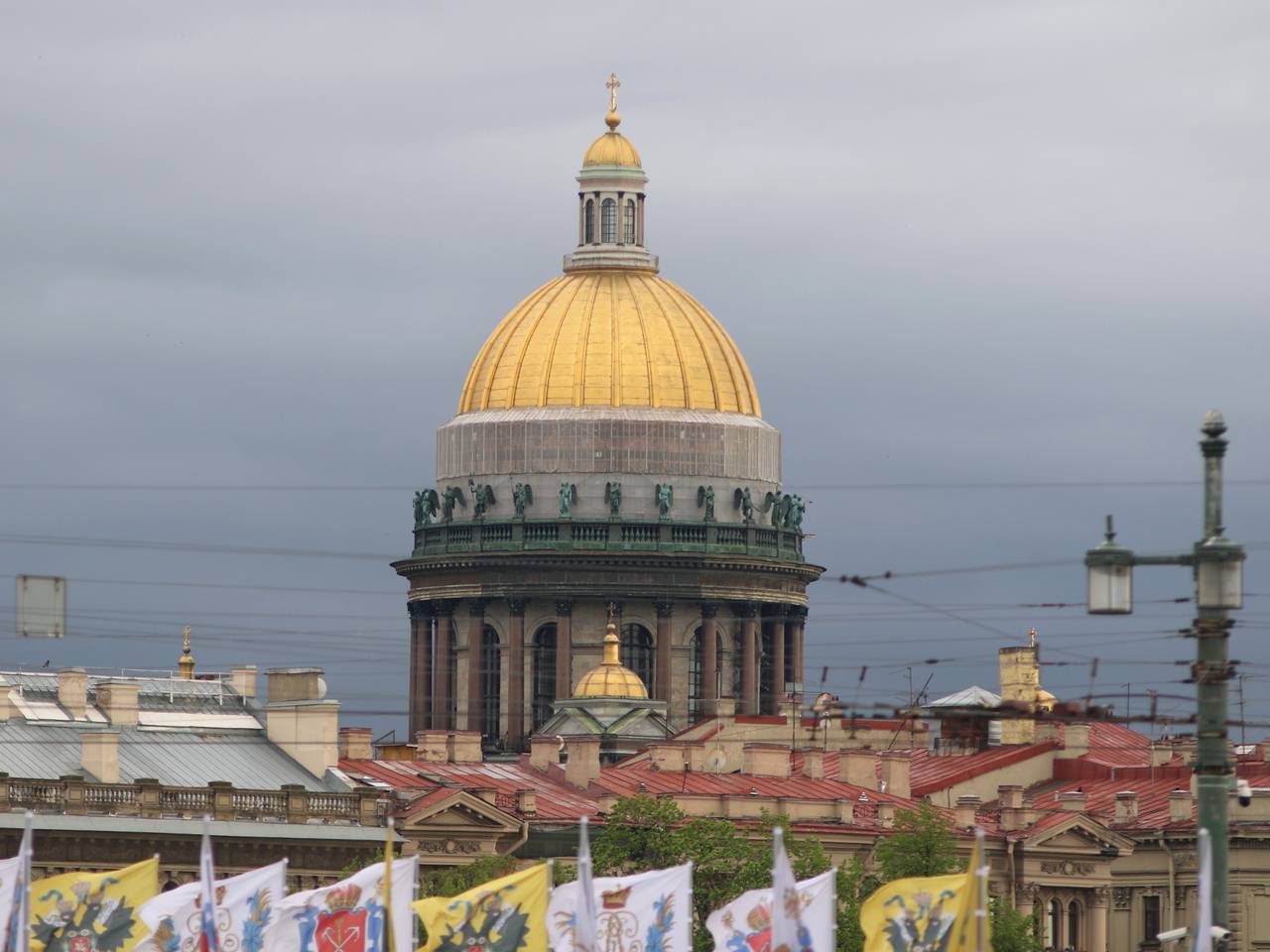 Пожар напротив Исаакиевского собора